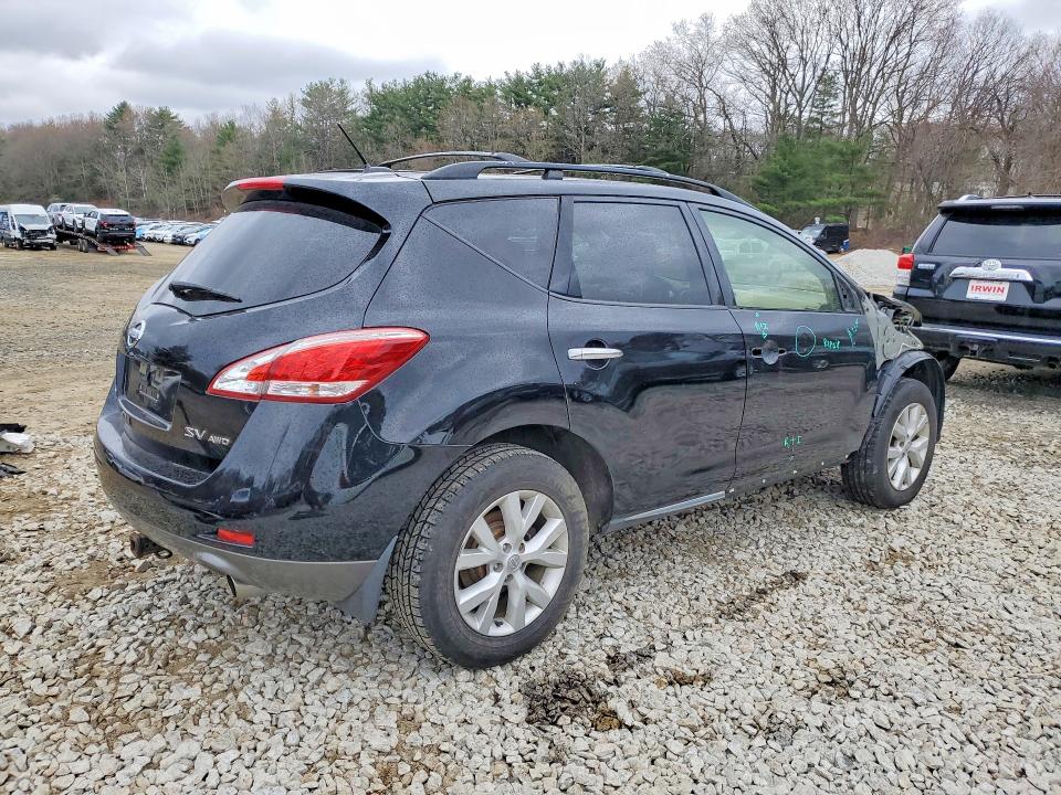 2013 Nissan Murano VIN JN8AZ1MW2DW314626 COPART salvage auction — FRONT END, Ma - Cert Of Title-Reconstrctd Coll, sold $375 on 2026-07-29 (photo 3)