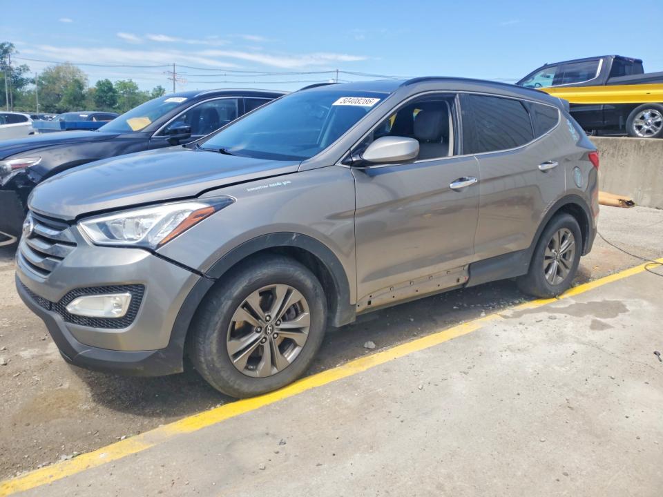 2014 Hyundai Santa fe VIN 5XYZU3LB0EG125558 COPART salvage auction — FRONT END, Ky - Bill Of Sale/Part Only/No Titl, sold $1,500 on 2026-07-22 (photo 1)
