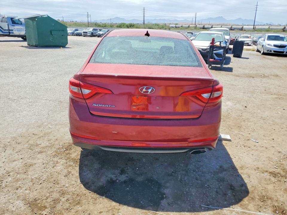 2015 Hyundai Sonata VIN 5NPE24AF0FH187696 COPART salvage auction — FRONT END, Az - Cert Of Title - Salvage, sold $575 on 2026-07-10 (photo 6)