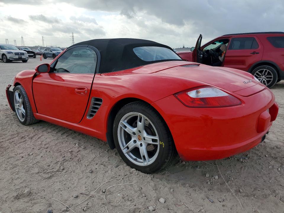 2007 Porsche Boxster VIN WP0CA29827U712334 COPART salvage auction — FRONT END, TX - SALVAGE VEHICLE TITLE, sold $2,150 on 2026-07-14 (photo 2)