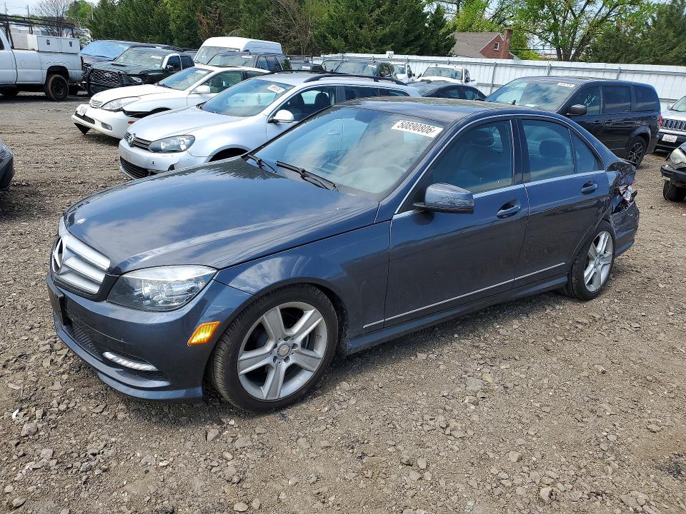 2011 Mercedes-benz C-klasse VIN WDDGF8BB4BA502667 COPART salvage auction — REAR END, Md - Cert Of Salvage > 75% Damage, sold $350 on 2026-07-27 (photo 1)