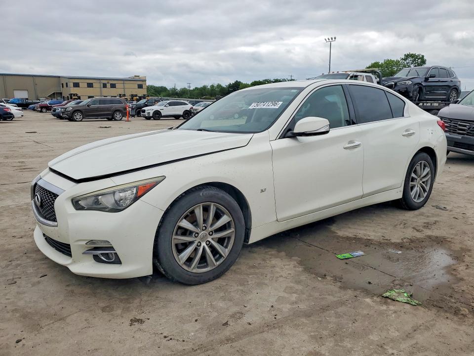 2015 Infiniti Q50 VIN JN1BV7AR5FM399766 COPART salvage auction — FRONT END, Tx - Salvage Vehicle Title, sold $2,400 on 2026-07-09 (photo 1)