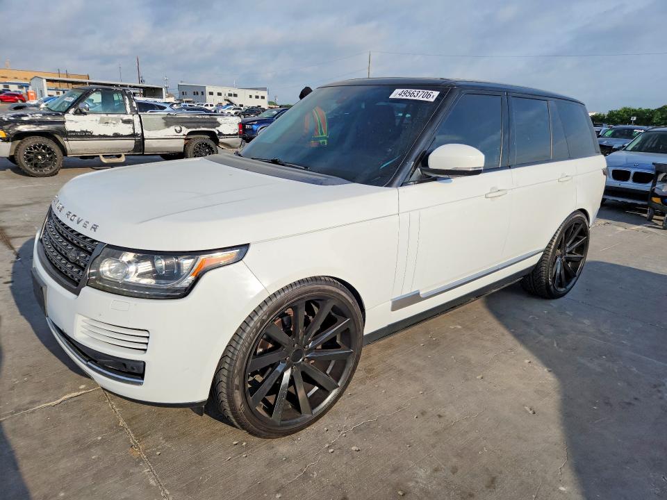 2015 Land rover RANGE ROVER VIN SALGR2VF0FA241727 COPART salvage auction — MECHANICAL, Tx - Salvage Vehicle Title, sold $4,850 on 2026-07-09 (photo 1)