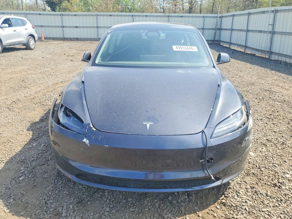 2025 Tesla Model 3 VIN 5YJ3E1EA8SF981205 COPART salvage auction — FRONT END, Nj - Cert Of Title-Salvage, sold $9,800 on 2026-07-17 (photo 5)