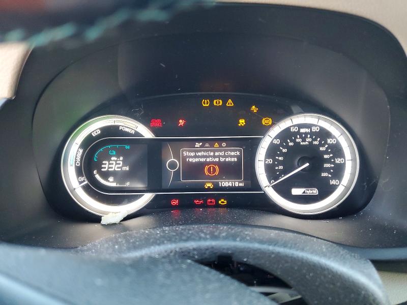 2019 Kia Niro VIN KNDCE3LC5K5222190 COPART salvage auction — FRONT END, Salvage Title, sold $825 on 2026-07-15 (photo 9)