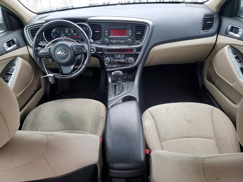 2015 Kia Optima hybrid VIN KNAGM4AD2F5081622 COPART salvage auction — FRONT END, Md - Cert Of Salvage > 75% Damage, sold $875 on 2026-07-02 (photo 8)