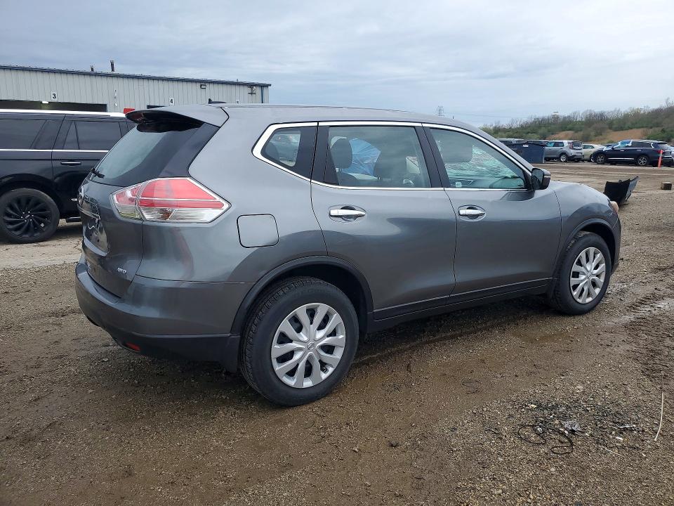 2015 Nissan Rogue VIN KNMAT2MV8FP584984 COPART salvage auction — HAIL, Il - Salvage Certificate, sold $900 on 2026-07-10 (photo 3)
