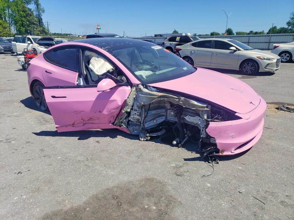 2024 Tesla Model 3 VIN 5YJ3E1EB3RF811031 COPART salvage auction — FRONT END, Nc - Salvage Certificate Of Title, sold $425 on 2026-07-30 (photo 4)