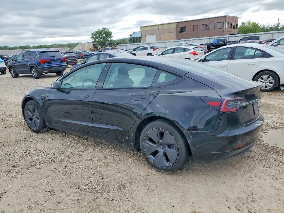 2022 Tesla Model 3 VIN 5YJ3E1EB2NF203544 COPART salvage auction — SIDE, Ks - Cert Of Title-Salvage, sold $6,000 on 2026-07-09 (photo 2)