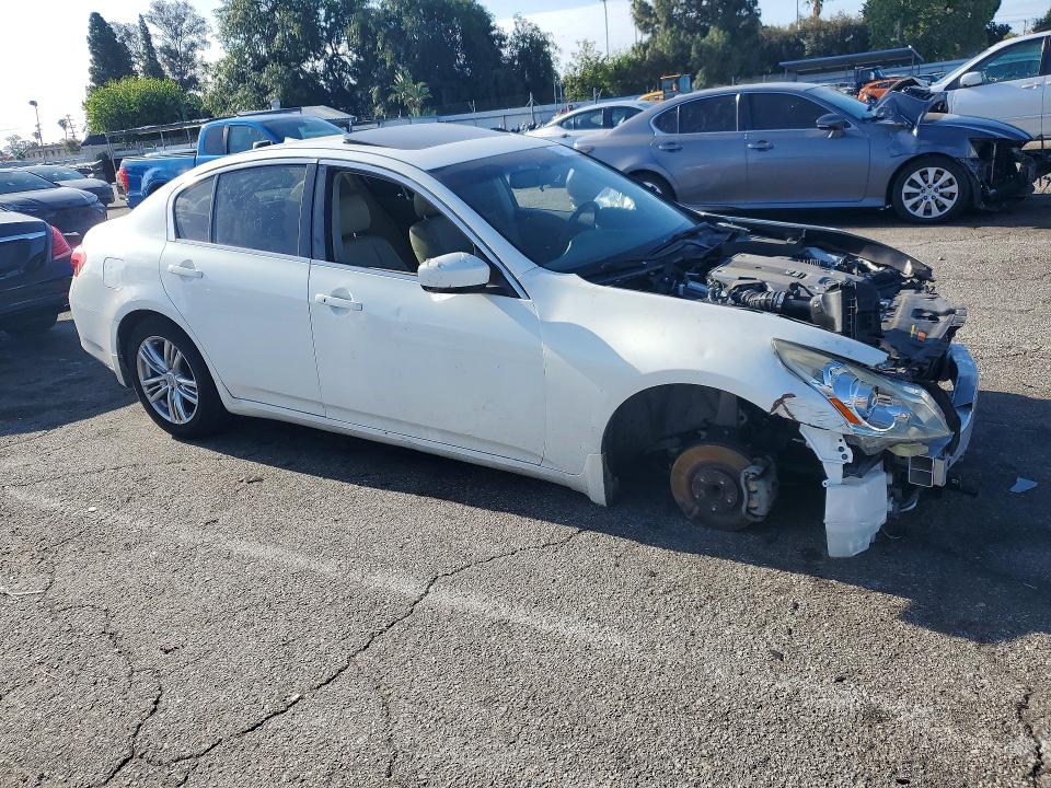 2012 Infiniti G VIN JN1CV6AP4CM932585 COPART salvage auction — VANDALISM, Salvage Title, sold $1,400 on 2026-07-14 (photo 4)