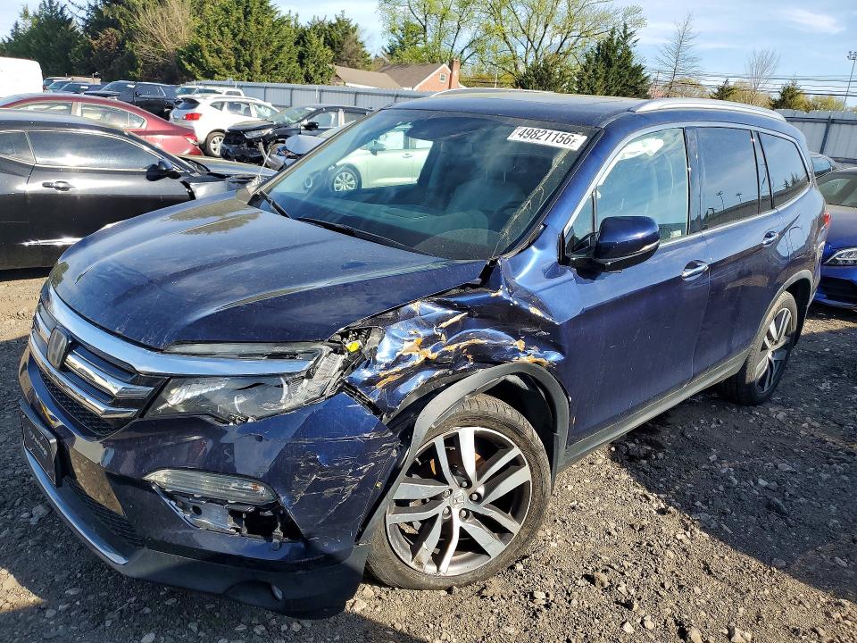 2017 Honda Pilot VIN 5FNYF6H92HB100668 COPART salvage auction — FRONT END, Md - Cert Of Salvage > 75% Damage, sold $4,600 on 2026-07-20 (photo 1)