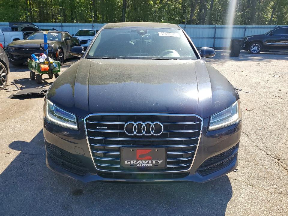 2017 Audi A8 VIN WAU44AFD0HN017897 COPART salvage auction — FRONT END, Ga - Cert Of Title-Salvage, sold $5,600 on 2026-07-10 (photo 5)