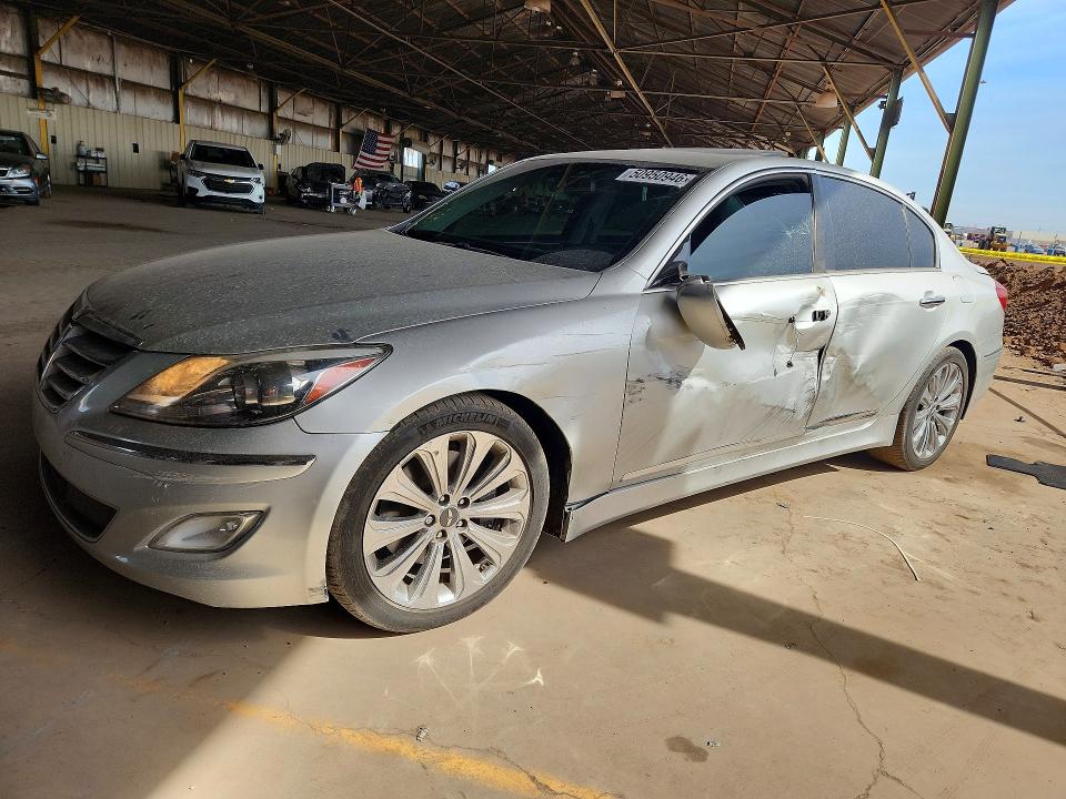 2012 Hyundai Genesis VIN KMHGC4DHXCU187642 COPART salvage auction — SIDE, Az - Cert Of Title - Salvage, sold $3,000 on 2026-07-29 (photo 1)