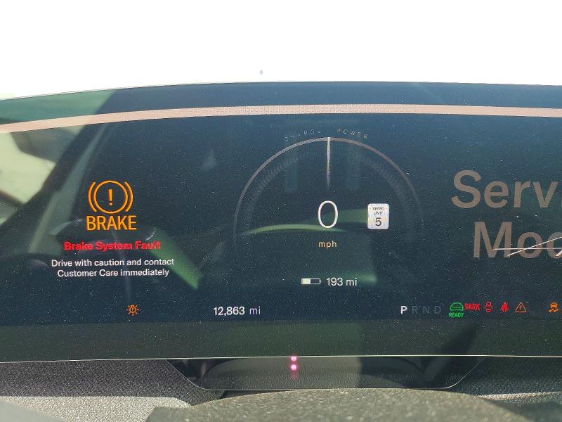 2025 Lucid Air VIN 50EA1TEAXSA035013 COPART salvage auction — FRONT END, Il - Salvage Certificate, sold $13,900 on 2026-07-30 (photo 9)