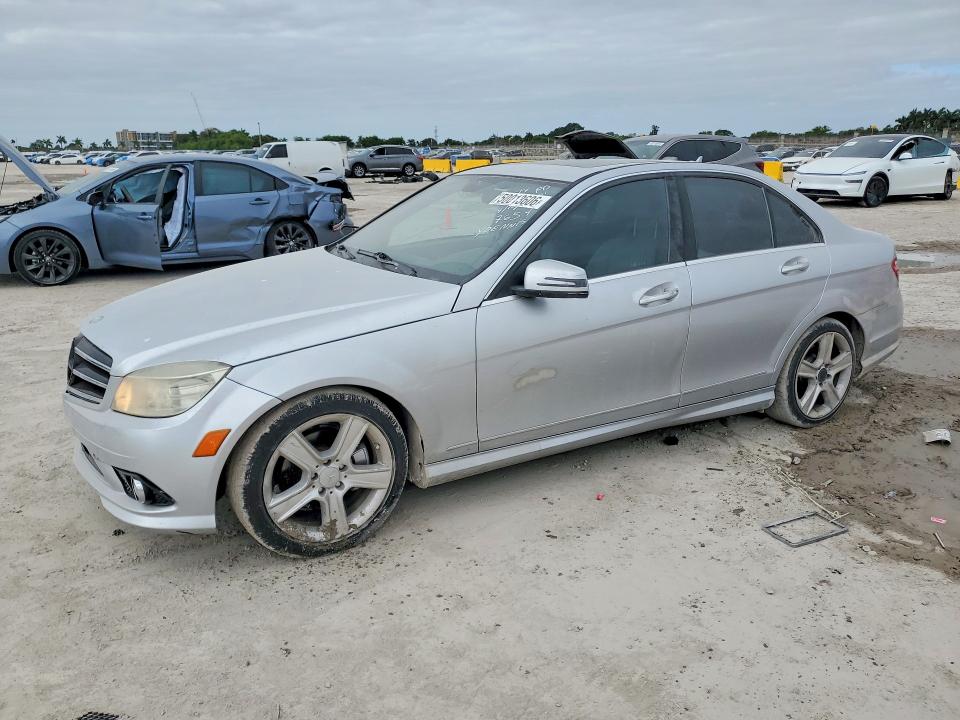 2010 Mercedes-benz C class VIN WDDGF5EB0AR107654 COPART salvage auction — SIDE, FL - CERTIFICATE OF DESTRUCTION, sold $575 on 2026-08-10 (photo 1)