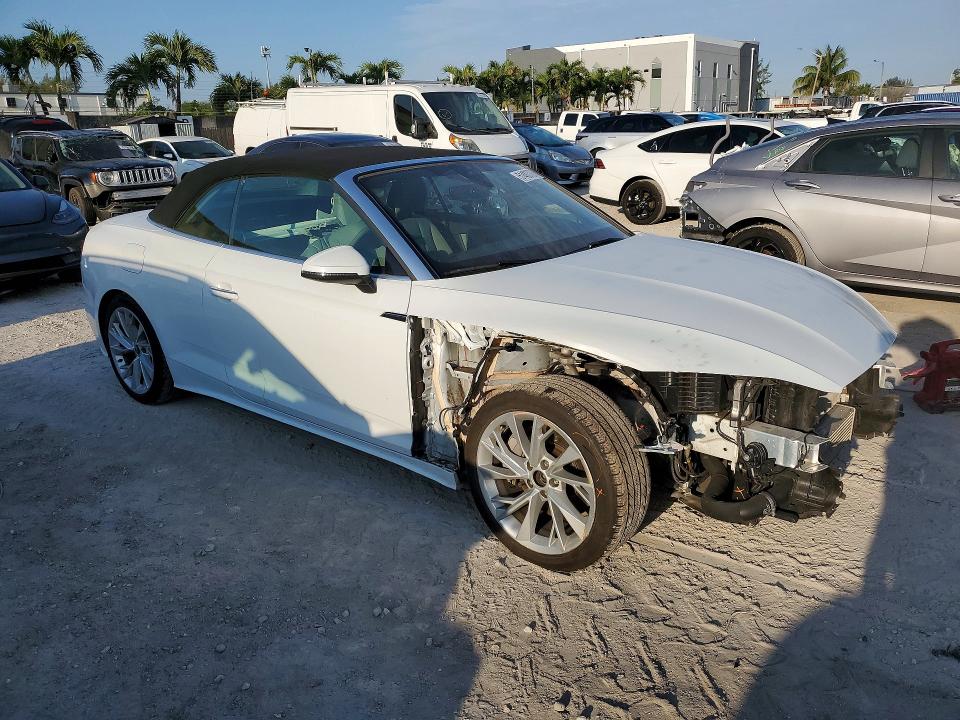 2022 Audi A5 VIN WAU2AGF59NN006050 COPART salvage auction — FRONT END, Id - Salvage Certificate Of Title, sold $7,000 on 2026-07-17 (photo 4)