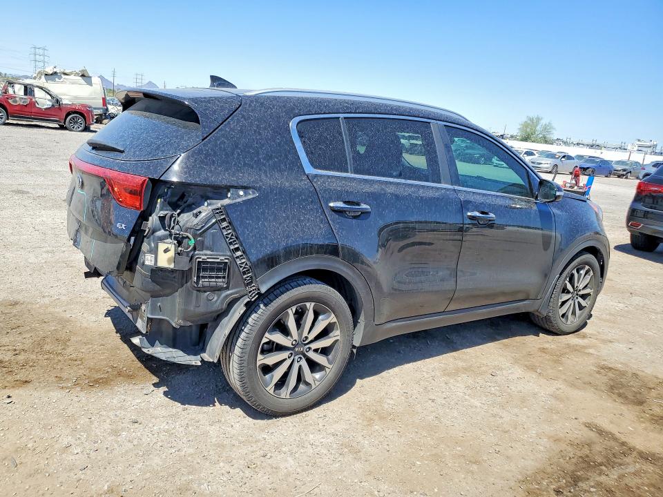 2017 Kia Sportage VIN KNDPN3ACXH7104105 COPART salvage auction — REAR END, Az - Cert Of Title - Salvage, sold $3,600 on 2026-07-06 (photo 3)