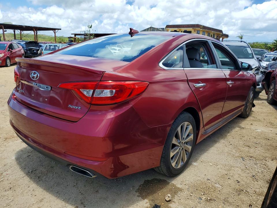 2015 Hyundai Sonata VIN 5NPE34AF8FH248323 COPART salvage auction — FRONT END, Hi - Certificate Of Salvage, sold $2 on 2026-08-31 (photo 3)
