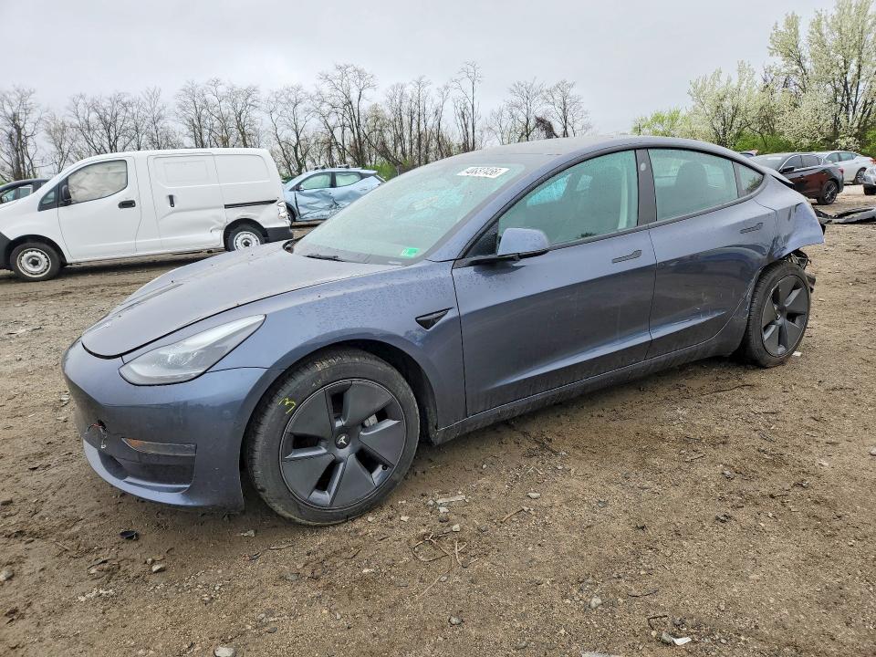 2021 Tesla VIN 5YJ3E1EA5MF100169 COPART salvage auction — REAR END, MD - CERT OF SALVAGE > 75% DAMAGE, sold $3,650 on 2026-07-28 (photo 1)