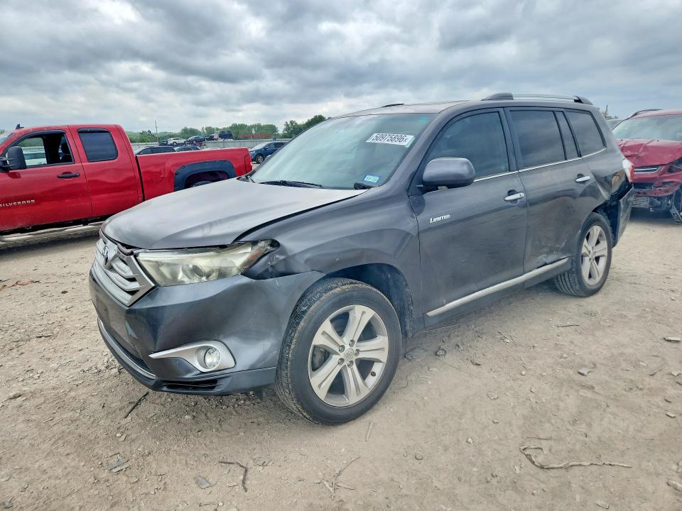 2013 Toyota Highlander VIN 5TDYK3EH3DS097307 COPART salvage auction — FRONT END, Tx - Salvage Vehicle Title, sold $5,000 on 2026-07-07 (photo 1)