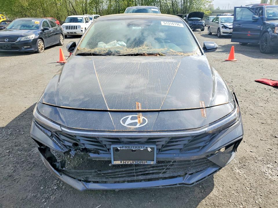 2025 Hyundai Elantra VIN KMHLM4DJ9SU130149 COPART salvage auction — FRONT END, Ca - Salvage Certificate, sold $7,200 on 2026-07-20 (photo 5)