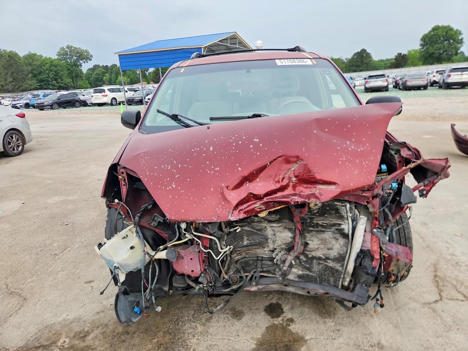 2008 Toyota Sienna VIN 5TDZK23CX8S206437 COPART salvage auction — FRONT END, Ms - Cert Of Title-Salvaged, sold $500 on 2026-07-03 (photo 5)