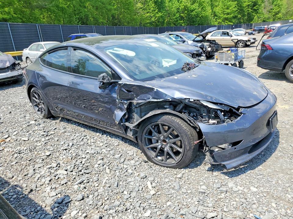 2021 Tesla Model 3 VIN 5YJ3E1EA0MF015949 COPART salvage auction — FRONT END, Md - Cert Of Salvage > 75% Damage, sold $4,700 on 2026-07-17 (photo 4)