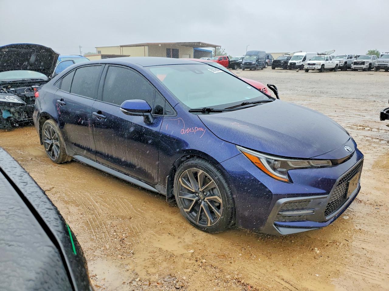2020 Toyota Corolla VIN JTDS4RCE3LJ038166 COPART salvage auction — Side, TX - SALVAGE VEHICLE TITLE, sold $6,800 on 2026-07-02 (photo 4)