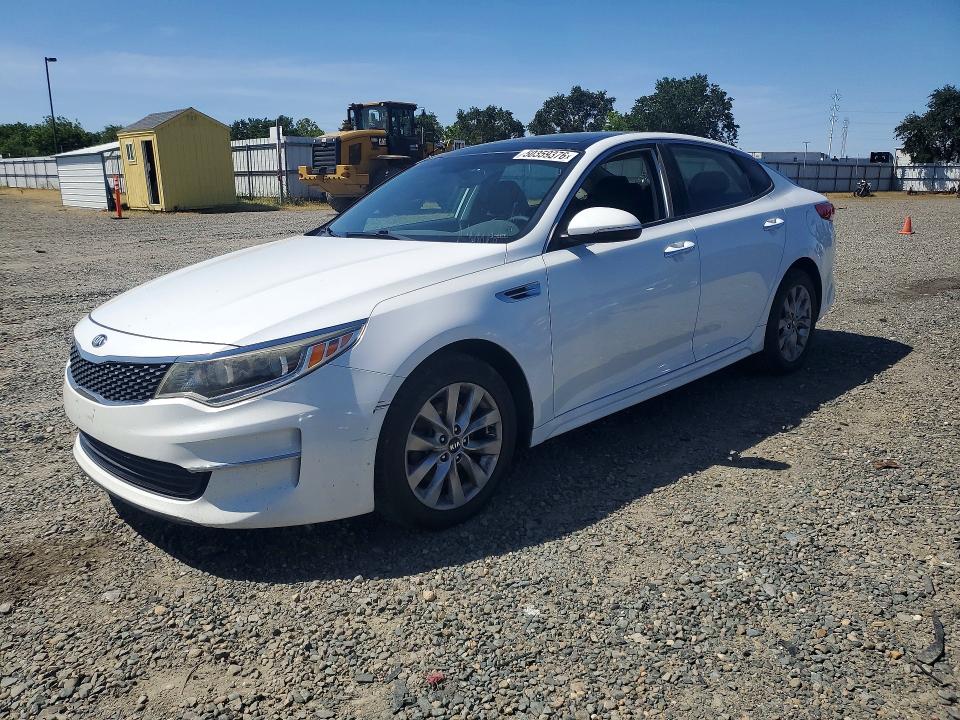 2016 Kia Optima VIN 5XXGU4L36GG092272 COPART salvage auction — MECHANICAL, Ca - Salvage Certificate (P), sold $1,250 on 2026-07-28 (photo 1)