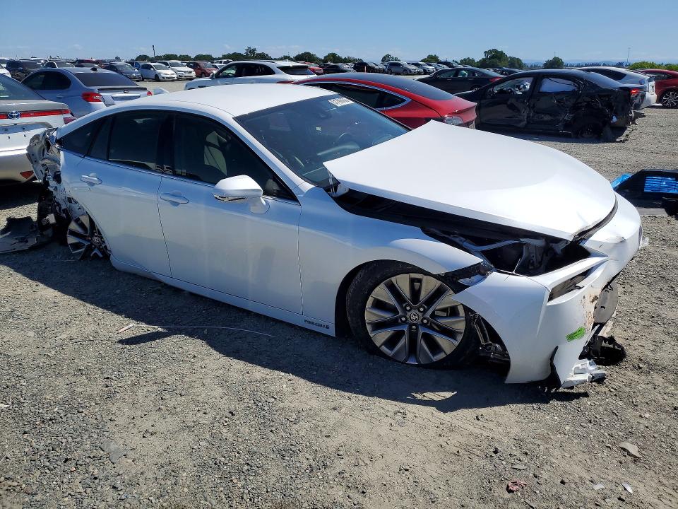 2022 Toyota Mirai VIN JTDAAAAA3NA006925 COPART salvage auction — REAR END, CA - SALVAGE CERTIFICATE, sold $900 on 2026-07-14 (photo 4)