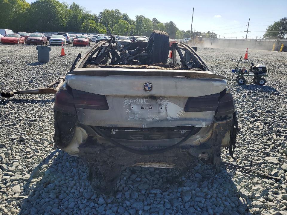 2022 BMW 5 series VIN WBA73BJ06NWX60189 COPART salvage auction — BURN, Nc - Salvage Certificate Of Title, sold $550 on 2026-07-29 (photo 6)