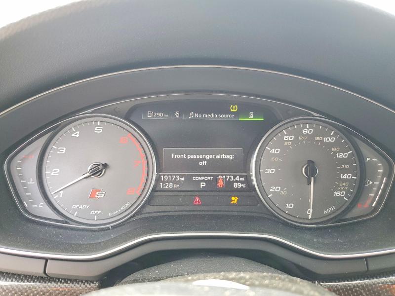 2025 Audi Rs5 VIN WAUA4CF5XSA003902 COPART salvage auction — FRONT END, Fl - Cert Of Title Slvg Rebuildable, sold $18,800 on 2026-07-10 (photo 9)