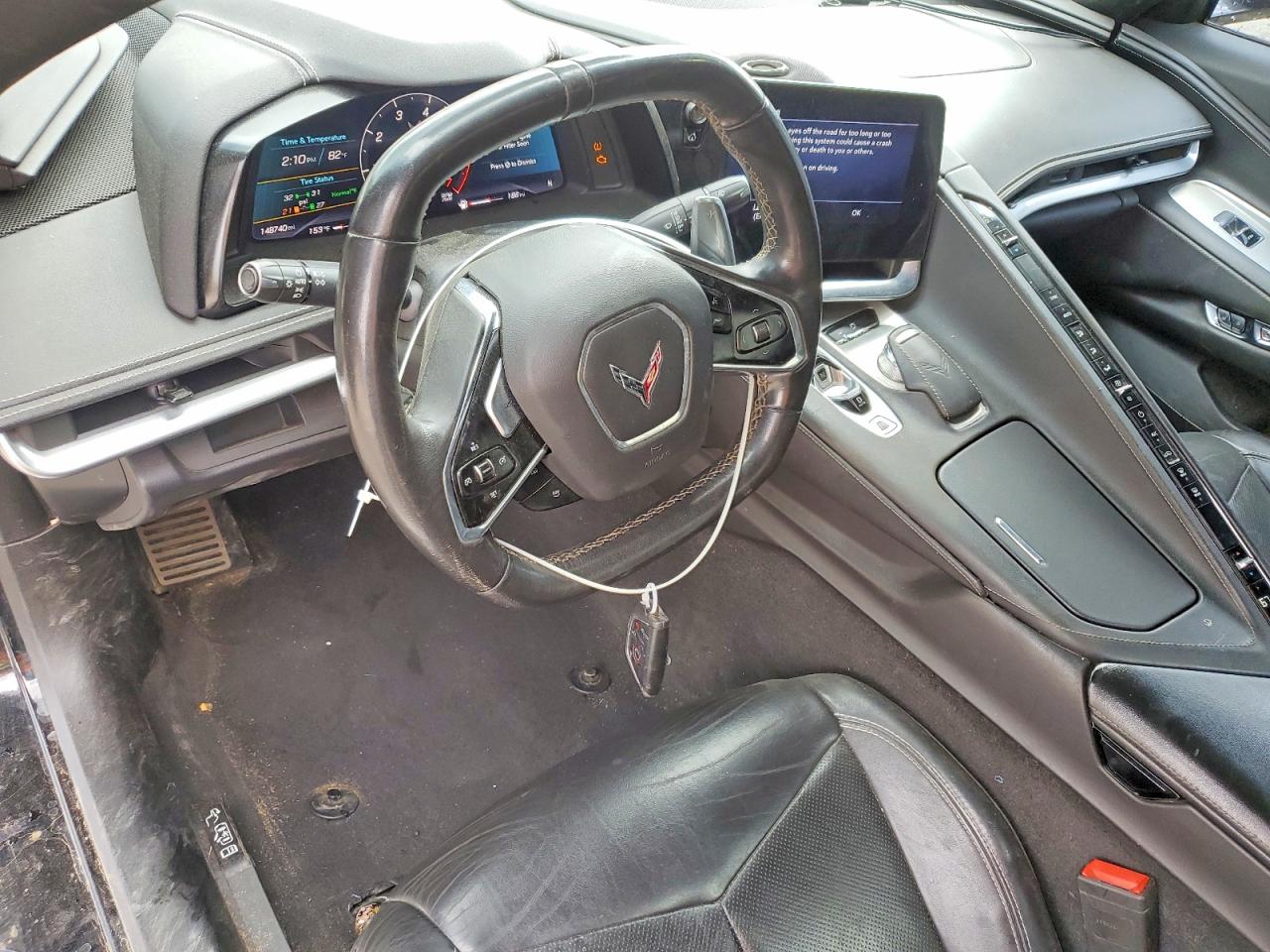 2022 Chevrolet Corvette Stingray VIN 1G1YA3D43N5113829 COPART salvage auction — Undercarriage, TX - SALVAGE VEHICLE TITLE, sold $30,000 on 2026-07-06 (photo 8)