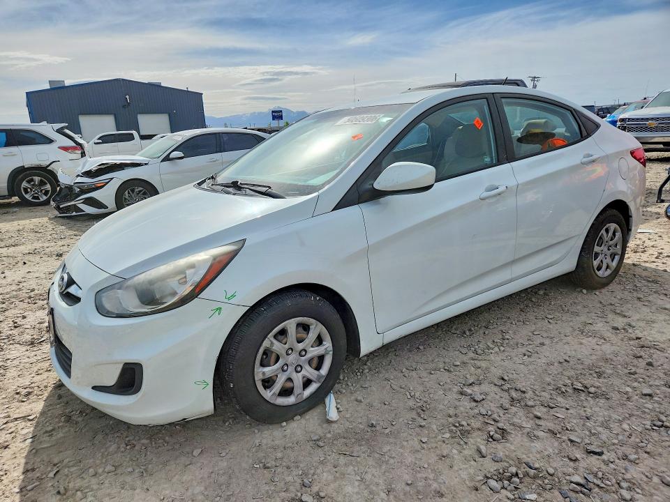 2014 Hyundai Accent VIN KMHCT4AE5EU713977 COPART salvage auction — FRONT END, Ut - Salvage Certificate, sold $1,450 on 2026-07-14 (photo 1)