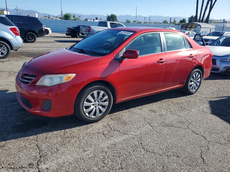 2013 Toyota Corolla VIN JTDBU4EE2DJ114557 COPART salvage auction — REAR END, Ca - Salvage Certificate, sold $1,850 on 2026-07-07 (photo 1)