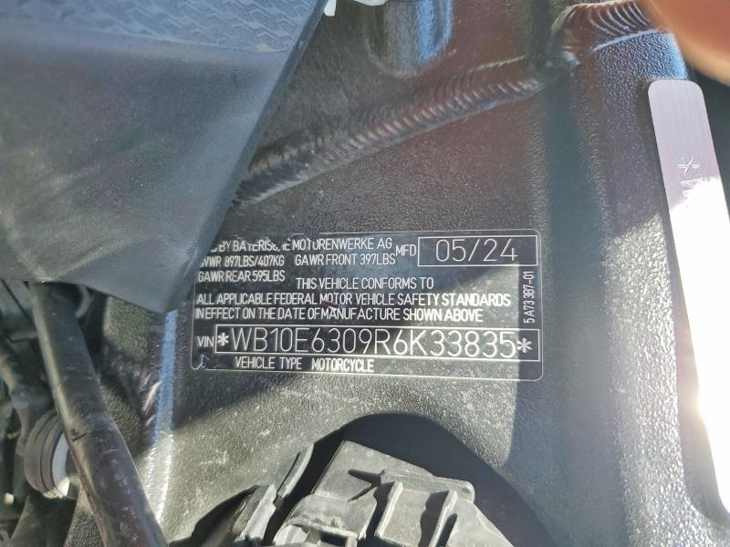 2024 BMW S 1000 VIN WB10E6309R6K33835 COPART salvage auction — ALL OVER, FL - CERTIFICATE OF DESTRUCTION, sold $4,800 on 2026-07-23 (photo 8)