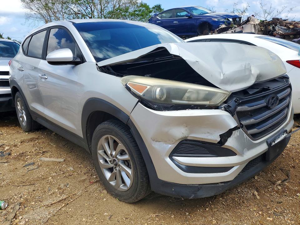 2016 Hyundai Tucson VIN KM8J23A43GU216103 COPART salvage auction — FRONT END, Salvage Title, sold $975 on 2026-07-13 (photo 4)