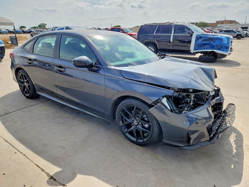 2025 Honda Civic VIN 2HGFE2F51SH576626 COPART salvage auction — FRONT END, Tx - Certificate Of Title, sold $8,100 on 2026-07-02 (photo 4)