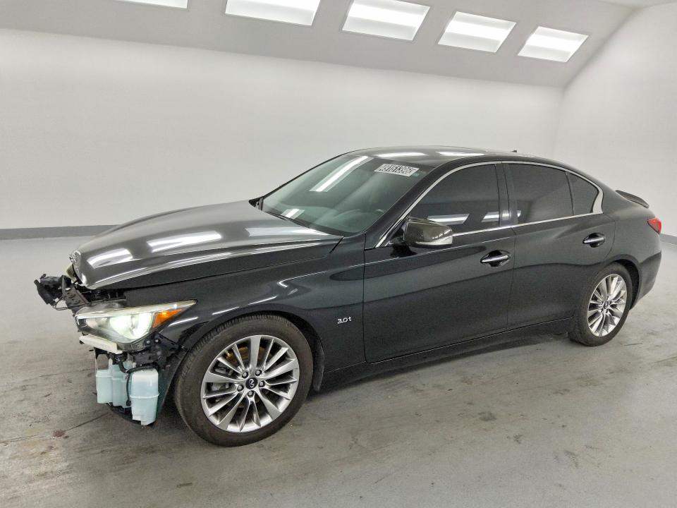 2019 Infiniti Q50 VIN JN1EV7APXKM517235 COPART salvage auction — FRONT END, Ca - Certificate Of Title, sold $1,650 on 2026-07-28 (photo 1)