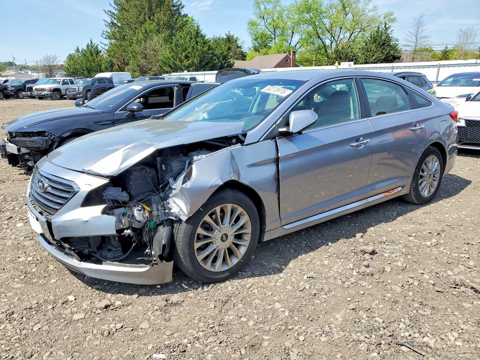 2015 Hyundai Sonata VIN 5NPE34AF1FH259499 COPART salvage auction — FRONT END, Md - Cert Of Salvage > 75% Damage, sold $250 on 2026-07-27 (photo 1)