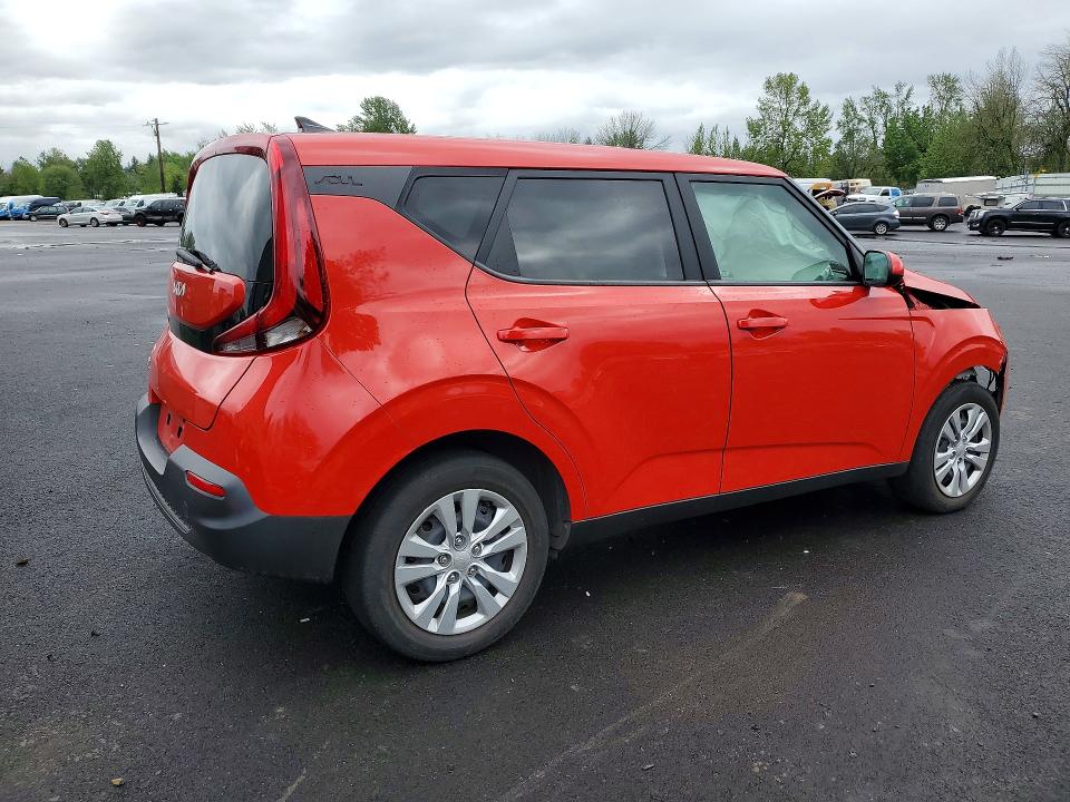 2022 Kia Soul VIN KNDJ23AU1N7183084 COPART salvage auction — FRONT END, Or - Salvage Title Certificate, sold $2,550 on 2026-07-08 (photo 3)