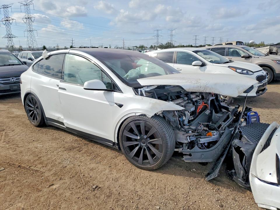 2022 Tesla Model x VIN 7SAXCBE66NF339890 COPART salvage auction — FRONT END, Il - Salvage Certificate, sold $10,400 on 2026-07-14 (photo 4)