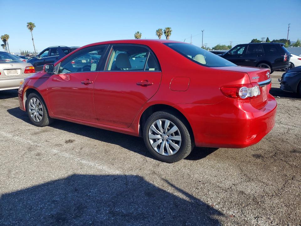 2013 Toyota Corolla VIN JTDBU4EE2DJ114557 COPART salvage auction — REAR END, Ca - Salvage Certificate, sold $1,850 on 2026-07-07 (photo 2)