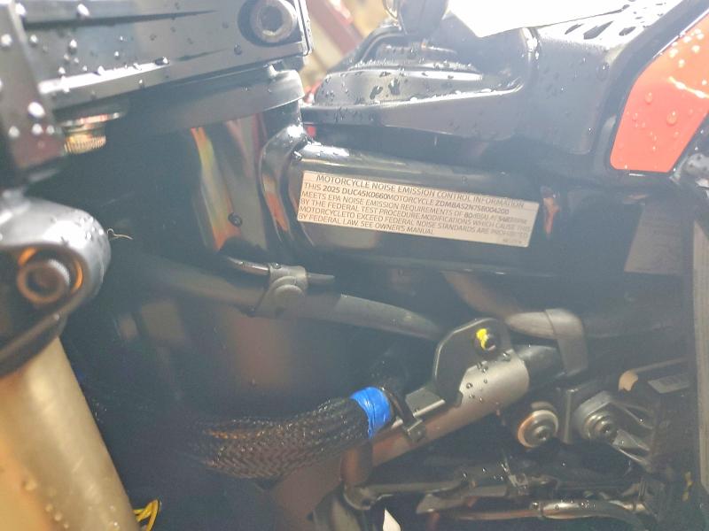2025 Ducati Hypermotard VIN ZDMBAS2N7SB004200 COPART salvage auction — UNDERCARRIAGE, Or - Salvage Title Certificate, sold $6,500 on 2026-07-02 (photo 9)