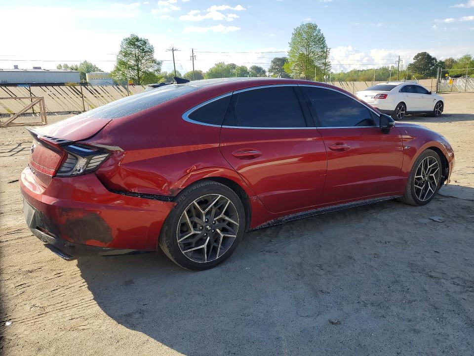 2023 Hyundai Sonata VIN KMHL14JC4PA336731 COPART salvage auction — REAR END, Id - Salvage Certificate Of Title, sold $6,100 on 2026-07-14 (photo 3)