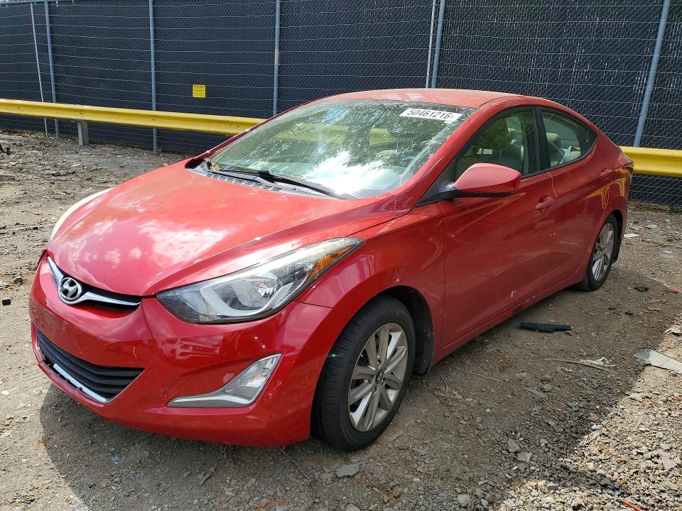 2015 Hyundai Elantra VIN KMHDH4AE0FU300419 COPART salvage auction — FRONT END, Md - Cert Of Salvage > 75% Damage, sold $800 on 2026-07-07 (photo 1)
