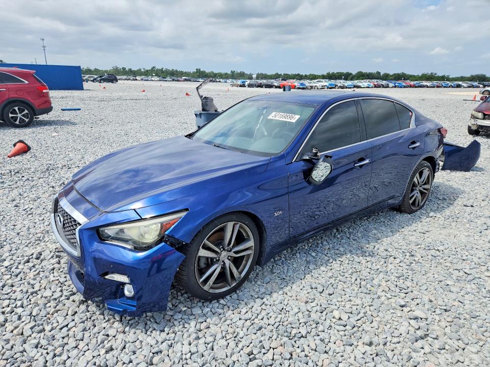 2019 Infiniti Q50 VIN JN1EV7AP6KM541709 COPART salvage auction — REAR END, Fl - Cert Of Title Slvg Rebuildable, sold $4,400 on 2026-07-31 (photo 1)