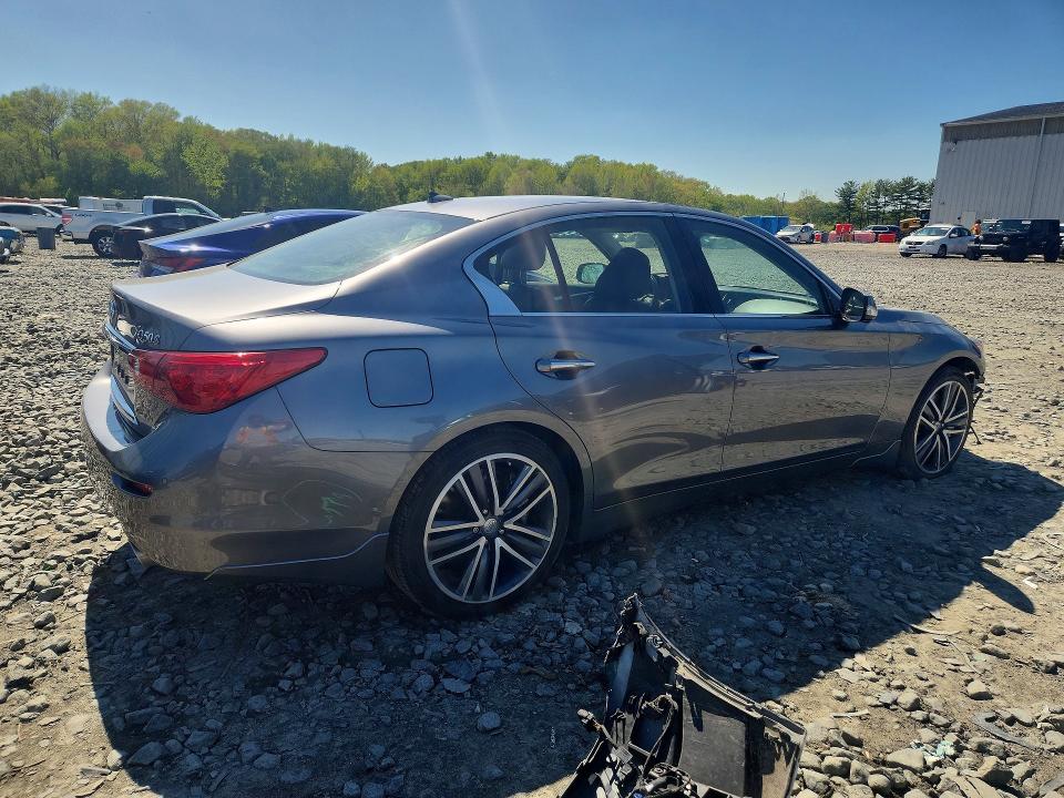 2015 Infiniti Q50 VIN JN1BV7AR8FM403924 COPART salvage auction — FRONT END, Nj - Cert Of Title-Salvage, sold $5,700 on 2026-07-22 (photo 3)