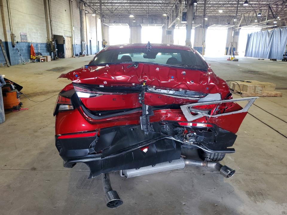 2025 Hyundai Elantra VIN KMHLW4DK5SU026115 COPART salvage auction — REAR END, Mi - Scrap Certificate Of Title, sold $6,900 on 2026-07-21 (photo 6)