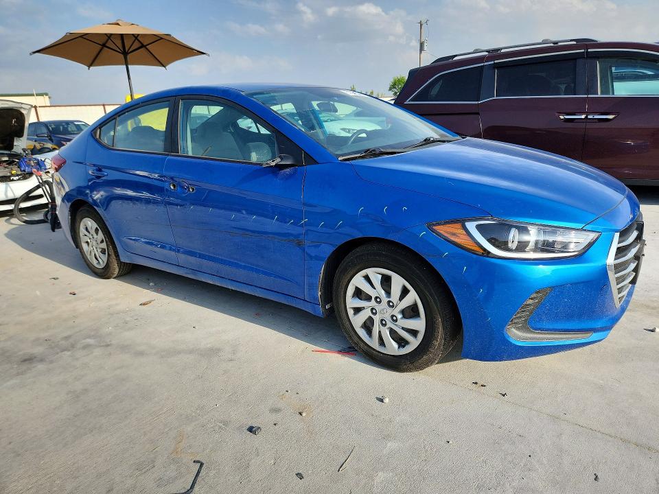 2017 Hyundai Elantra VIN KMHD74LF1HU078971 COPART salvage auction — UNDERCARRIAGE, Tx - Salvage Vehicle Title, sold $2,550 on 2026-07-14 (photo 4)